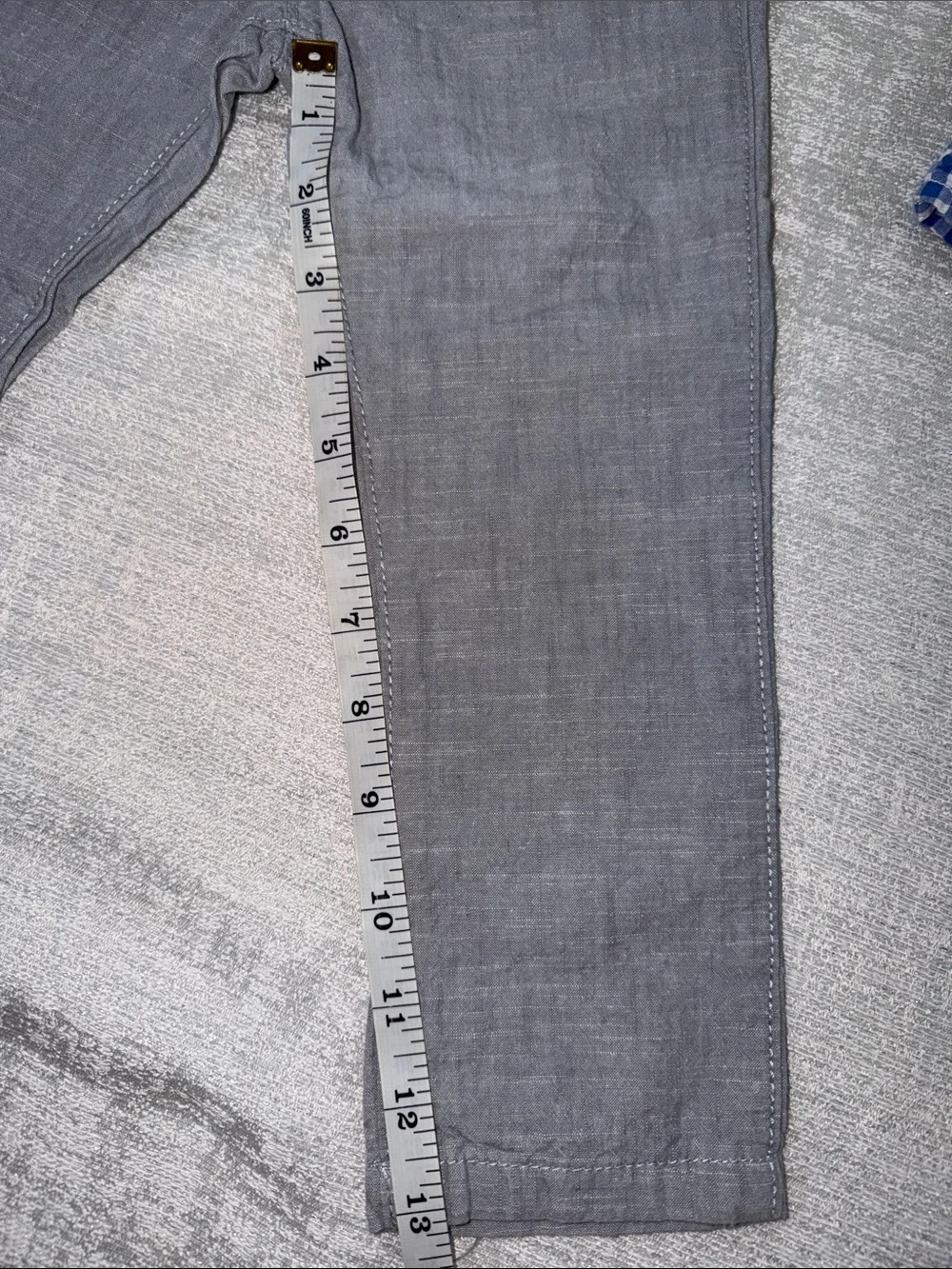 The Children's Place Gray Vest and Pants with Royal Blue Gingham Shirt